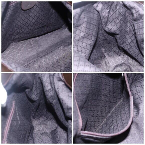 GUCCI Bamboo Hand Bag Nylon 2way Brown Silver 001 2123 1577 Auth 148948 - Picture 15 of 16